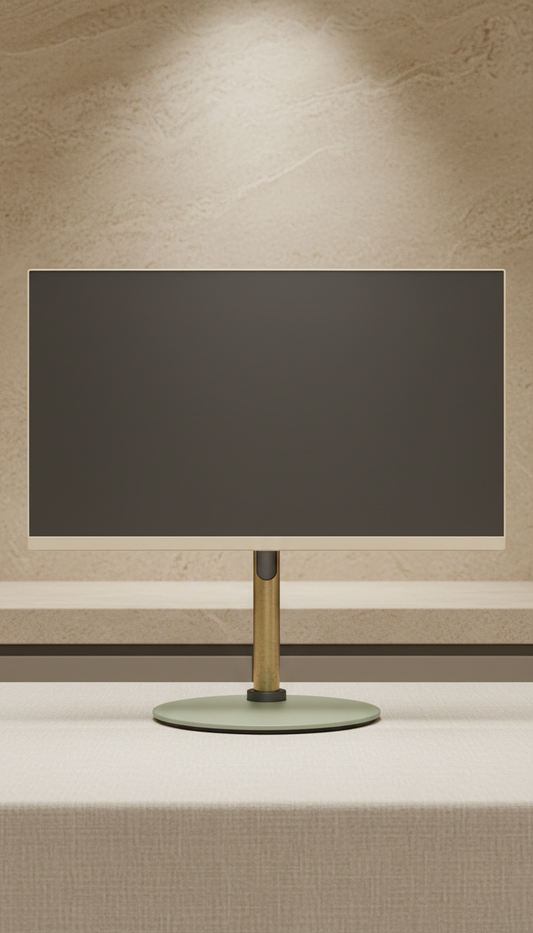 Ergonomic home office monitor with adjustable stand